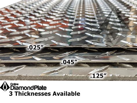 diamond sheet metal inc|diamond plate thickness chart.